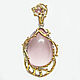 The author's pendant is a 925 silver pendant with rose quartz and tourmaline, Pendants, Moscow,  Фото №1