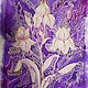 Batik 'Irises' panel, painting Irises, Batik flowers, Abstract. Pictures. jakovishina. Online shopping on My Livemaster.  Фото №2
