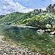 Oil painting Landscape River and mountains. impressionism. Pictures. Ирина Димчева. My Livemaster. Фото №6