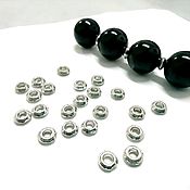Материалы для творчества handmade. Livemaster - original item Metal beads, Beads Separating Discs Flat Round. Handmade.