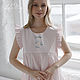 Order Pink cotton nightgown with embroidery. Delicate Clothing Store (Daria). Livemaster. . Nightdress Фото №3