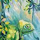 Chameleon oil Painting. Pictures. Viktorianka. Online shopping on My Livemaster.  Фото №2
