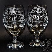 Посуда handmade. Livemaster - original item THE KING AND THE CLOWN. A couple of beer glasses. Handmade.