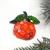 Украшения handmade. Livemaster - original item Christmas Mandarin brooch. Handmade.