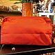Заказать Винтаж: Сумка/клатч PRADA Accessories в мандариновом цвете. Сделано в Италии. Chic bags. Ярмарка Мастеров. . Сумки винтажные Фото №3