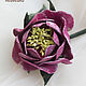 Hellebore Purple leather Brooch. Brooches. medwedkoLeather. My Livemaster. Фото №4