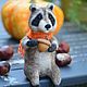 Felt toy Raccoon with acorn, Felted Toy, Heidelberg,  Фото №1