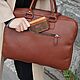 Сумка-портфель для ноутбука коричневый / подарок мужу. Портфель. Remeslo Brand. Ярмарка Мастеров.  Фото №6