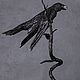 Кованая птица ворон "Мудрый Хугин", Скульптуры, Сатка,  Фото №1
