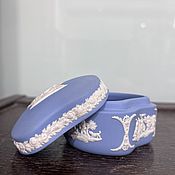 Винтаж handmade. Livemaster - original item Jewelry box, Wedgwood Jasperware, blue (6675). Handmade.