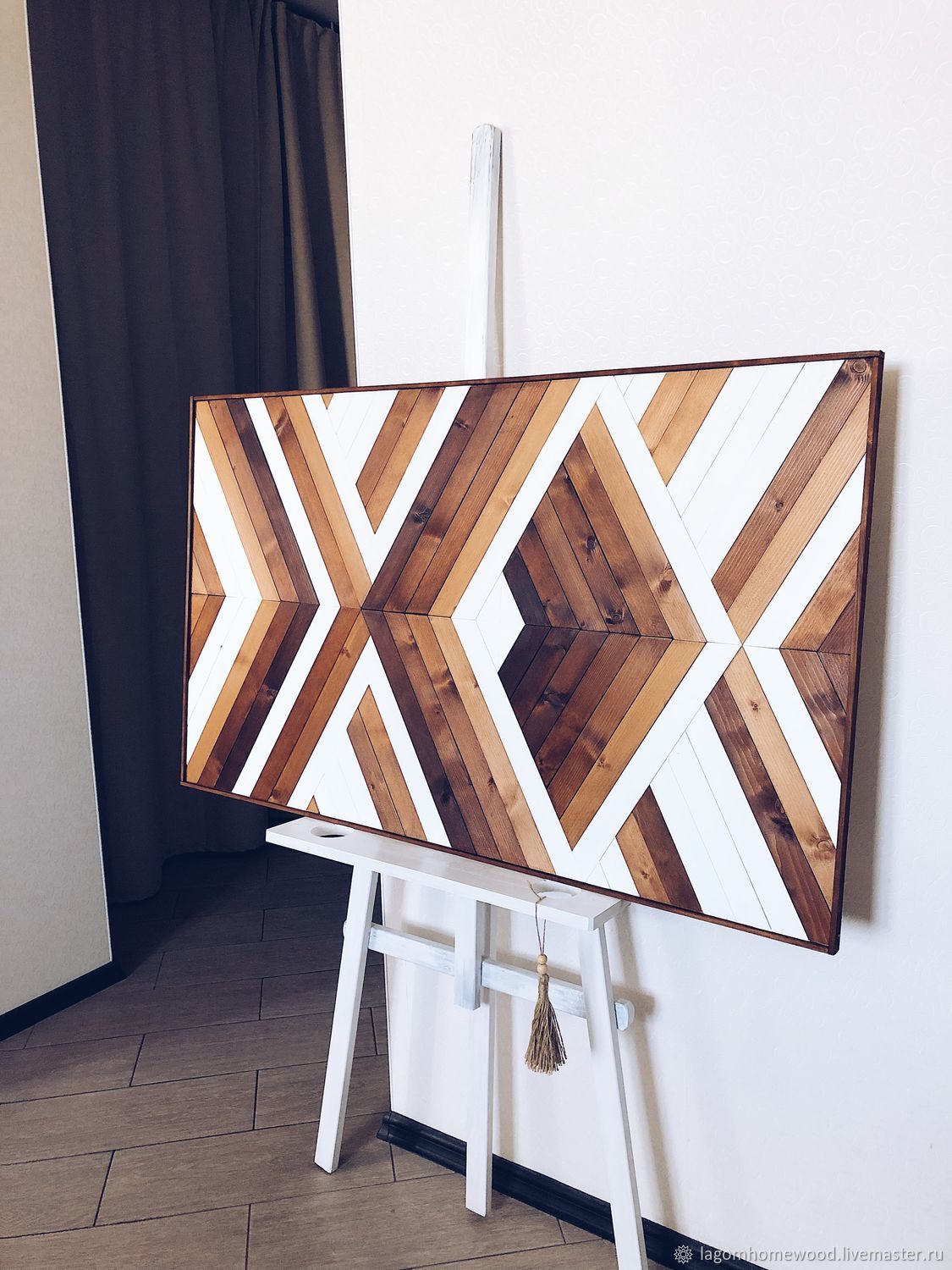 Панно на стену "Rhombus" - из дерева, ручная работа – заказать на ...