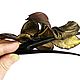 Clip Hair Clip Flower Antique with Brown Olive Bronze. Hairpins. De-Si-Re. My Livemaster. Фото №6