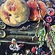 Картина фруктовый натюрморт с персиками и виноградом. Картины. Anna-volodina. Ярмарка Мастеров.  Фото №4