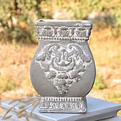 Цветы и флористика handmade. Livemaster - original item Concrete vase with a volume texture, the Lily of Provence, Vintage, Shabby. Handmade.