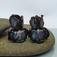 Пара бусин лэмпворк ирис черный "Хамелеон" Стекло Lampwork. Бусины. Оксана Искуснова украшения лэмпворк (SOVARTstudio). Ярмарка Мастеров.  Фото №5
