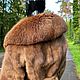 Шуба из натурального меха норки с пушистым воротником из лисы. Пальто. Stylish mink. Ярмарка Мастеров.  Фото №7