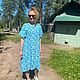 Платье "Брызги лазури"..свободный размер, Платья, Приозерск,  Фото №1