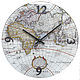 Wall clock 'Old world map', Watch, Moscow,  Фото №1