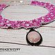 Knitted collar necklace with rose quartz ' Pink'. Necklace. Fabulous decoration (shpigajewelry). Online shopping on My Livemaster.  Фото №2