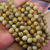 Материалы для творчества handmade. Livemaster - original item Landscape Jasper beads 2 sizes for decoration. PCs. Handmade.