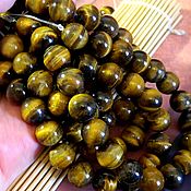 Материалы для творчества handmade. Livemaster - original item Beads: Tiger`s eye 12 mm, natural stone. pc. Handmade.