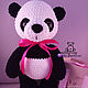 Knitted toy Panda from plush yarn Panda bear. Stuffed Toys. vyazunchiki-lz (vyazunchiki-lz). My Livemaster. Фото №6