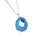Order Druse pendant 'Blue Sea' blue pendant on a chain stylish. Irina Moro. Livemaster. . Pendants Фото №3