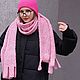 Шарф  фактурный розовый с толстыми кистями. Шарфы. Svetlana_Knitting. Ярмарка Мастеров.  Фото №8
