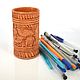 Order Wooden carved pencil holder, glass for pens and pencils. GoodWood. Livemaster. . Pencil holders Фото №3