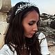 Diadema de novia, diadema de Perlas, diadema de Boda, corona Blanca. Bridal Tiara. torystyle (ToryStyle). Ярмарка Мастеров.  Фото №4