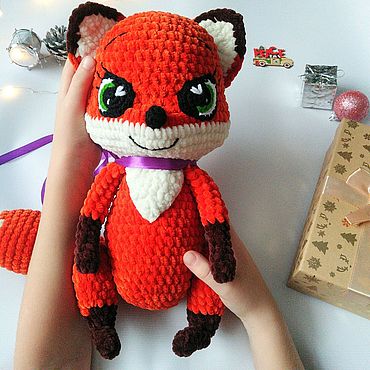 Куклы и игрушки ручной работы. Ярмарка Мастеров - ручная работа Лиса мягкая плюшевая игрушка. Handmade.