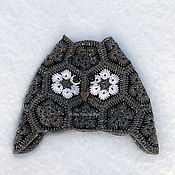 Аксессуары handmade. Livemaster - original item Caps: Grey hat-owl (owl). Handmade.