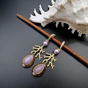 Украшения handmade. Livemaster - original item Large earrings with shells and pearls 