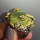 Ring 'Copperhead' with Apple prehnite, Rings, Voronezh,  Фото №1