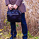 Сумка мужская классическая. Мужская сумка. -- Daria Pugach -- изделия из кожи. Ярмарка Мастеров.  Фото №6
