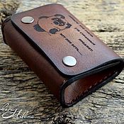 Сумки и аксессуары handmade. Livemaster - original item Leather coin holder-cardholder-mini wallet. Handmade.