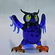 Figurine made of colored glass owl Kolyvan. Miniature figurines. In Glass. Online shopping on My Livemaster.  Фото №2