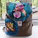 Backpack leather women with hand painted for Larissa, Classic Bag, Noginsk,  Фото №1