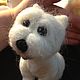 Order West white Terrier. strand of wool. Livemaster. . Stuffed Toys Фото №3