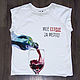T shirt with wine My heart for Merlot hand painted. T-shirts. Koler-art handpainted wear. Online shopping on My Livemaster.  Фото №2