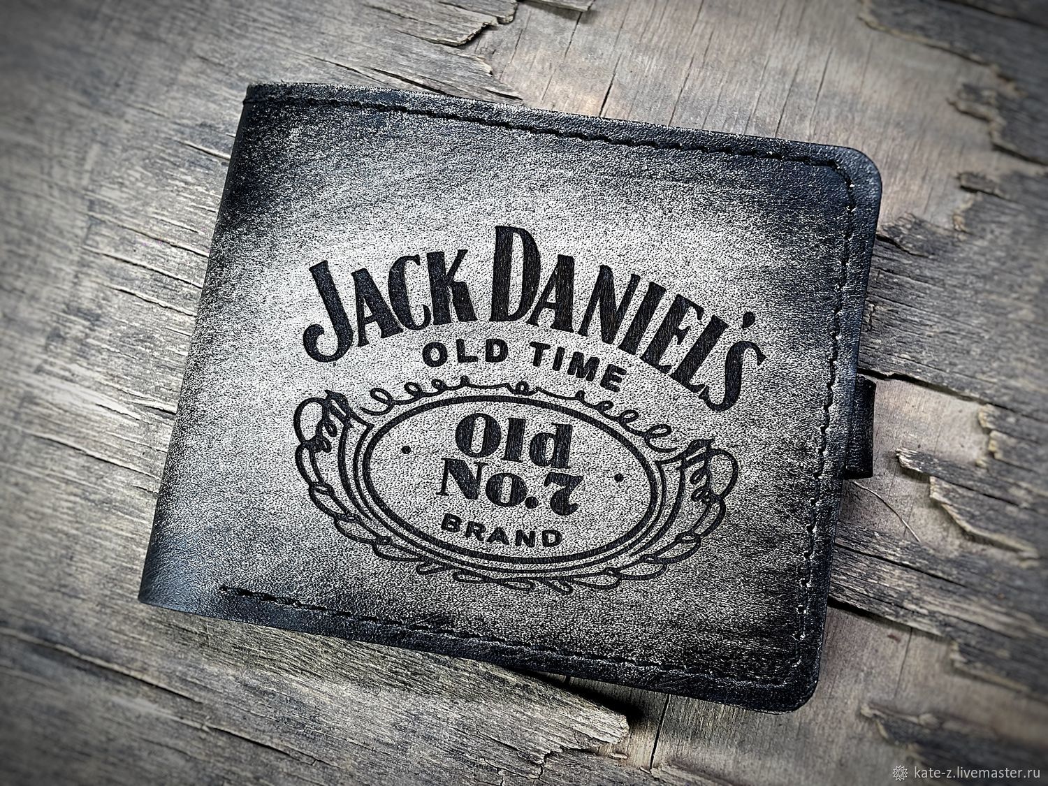 Тонкий кошелек мужской Jack Daniels ручная работа из кожи в  интернет-магазине Ярмарка Мастеров по цене 2500 ₽ – UJJDARU | Кошельки,  Москва - доставка ...