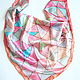 Order Batik handkerchief ' Fruit ice'. OlgaPastukhovaArt. Livemaster. . Shawls1 Фото №3