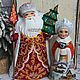 Дед мороз и снегурочка пара №139(деревянные резные расписные), Дед Мороз и Снегурочка, Москва,  Фото №1