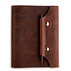 Leather notebook A5 on the rings, closing with a magnetic snap. Notebooks. Ptaho. My Livemaster. Фото №4