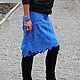 Skirt Amazon of suede electric blue. Skirts. Katorina Rukodelnica HandMadeButik. My Livemaster. Фото №4