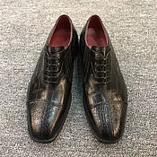 Обувь ручной работы handmade. Livemaster - original item Classic men`s shoes, crocodile leather, in black. Handmade.