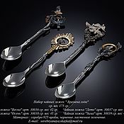 Посуда handmade. Livemaster - original item Set of silver teaspoons Seasons. Handmade.