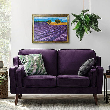 Картины и панно ручной работы. Ярмарка Мастеров - ручная работа Картина маслом Прованс лавандовое поле. Handmade.