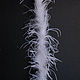 Ostrich feather boa 1.8 m white - 1 thread (SINGLE THREAD), Sewing accessories, Moscow,  Фото №1