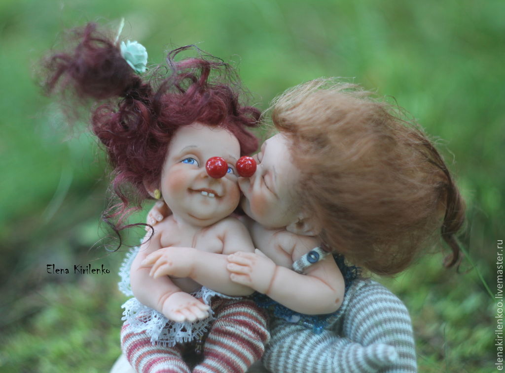 прикольные куклы. куклы из полимерной глины елены кириленко. приколы кукла. кукла «клоун». авторские куклы елены кириленко.